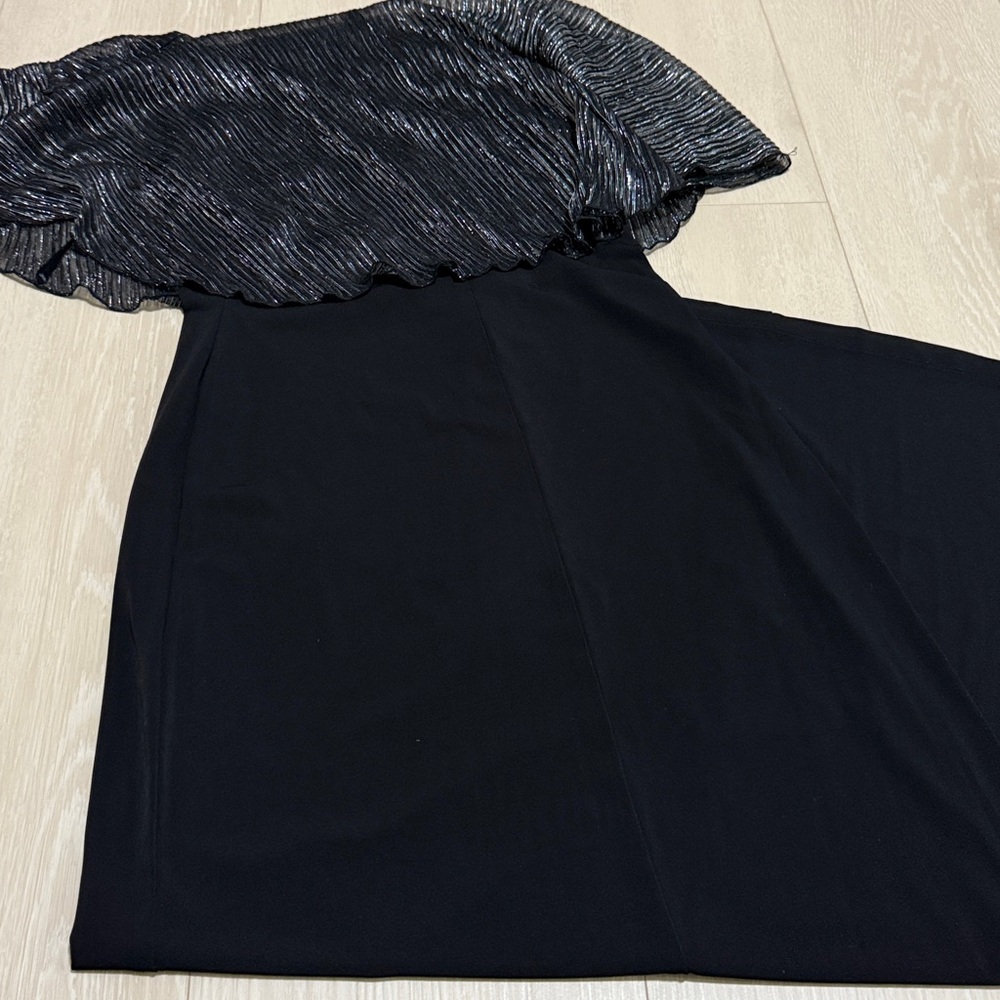 Connected Apparel Sparkling Black Maxi Gown Dress - Picture 9 of 9